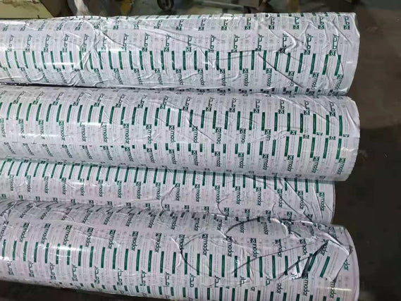 Black & White LDPE Protective Film with Green Printed Logo